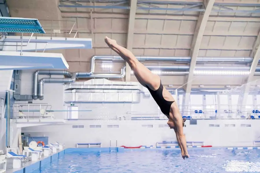 Diver on a platform
