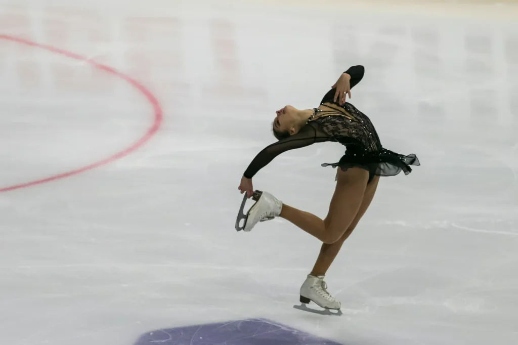 Figure skater performing on ice